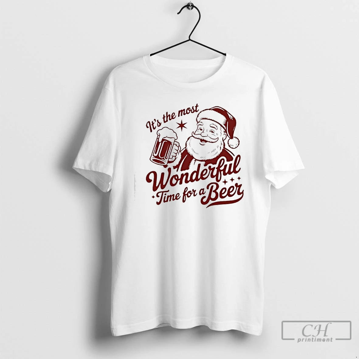 Classic Its The Most Wonderful Time For A Beer Christmas Santa T-Shirts, Hoodie, Sweatshirt | AU18TeeNovaLab.com