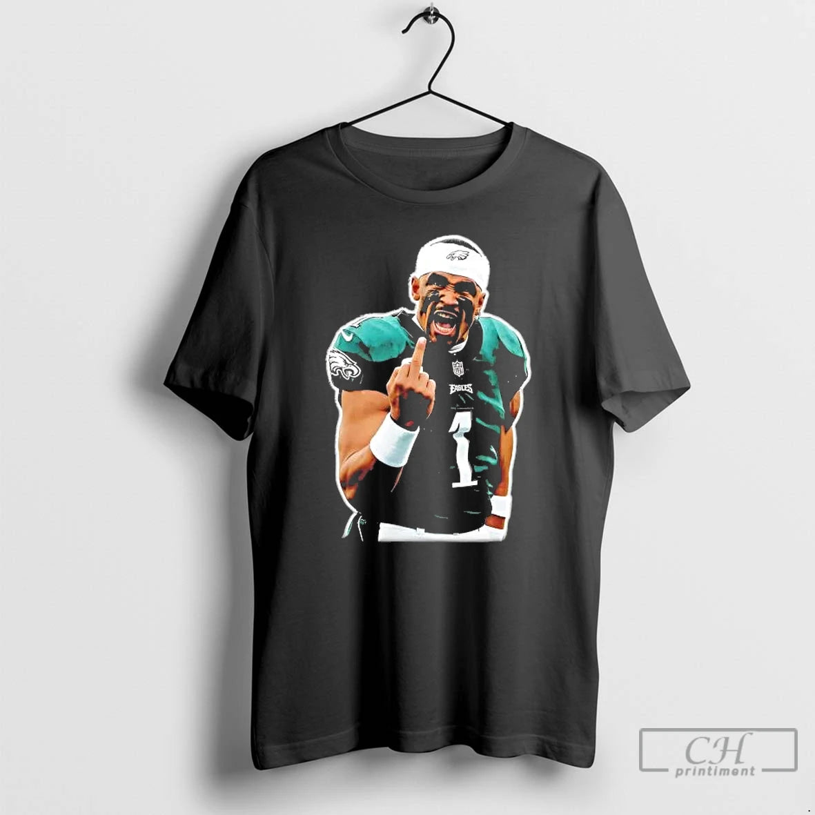 Classic Jalen Hurts Screaming Middle Finger T-Shirts, Hoodie, Sweatshirt | AU18TeeNovaLab.com
