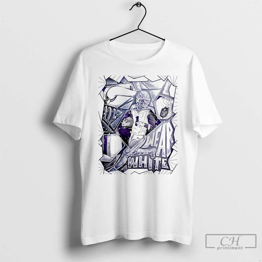 Classic Jalen Nailor Minnesota Vikings Wear White Winter Whiteout Week T-Shirts, Hoodie, Sweatshirt | AU18TeeNovaLab.com