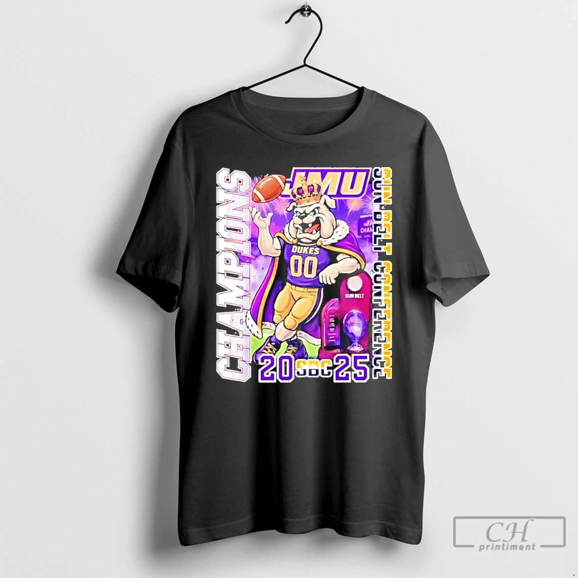 Classic James Madison Dukes Sun Belt Conference Champions Mascot 2025 T-Shirts, Hoodie, Sweatshirt | AU18TeeNovaLab.com