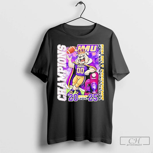 Classic James Madison Dukes Sun Belt Conference Champions Mascot 2025 T-Shirts, Hoodie, Sweatshirt | AU18TeeNovaLab.com