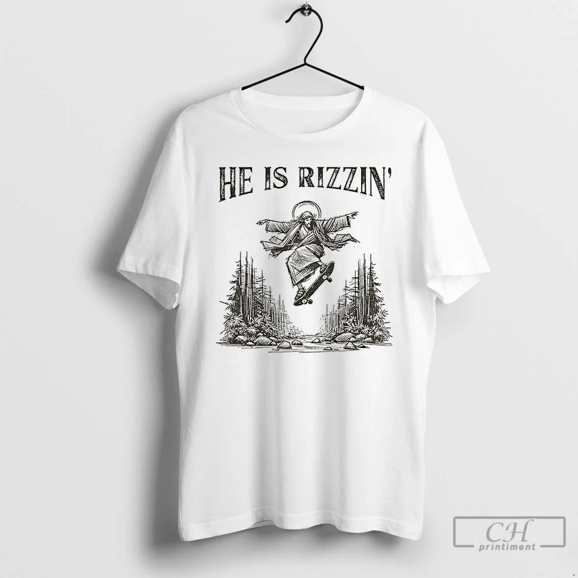 Classic Jesus Skateboarding He Is Rizzin Vintage T-Shirts, Hoodie, Sweatshirt | AU18TeeNovaLab.com