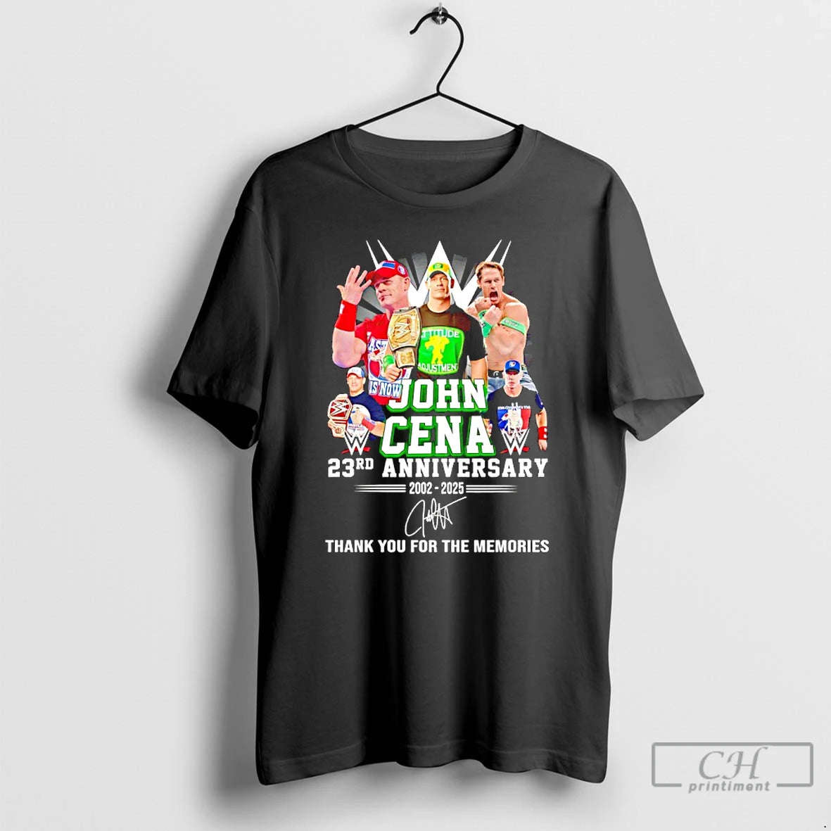 Classic John Cena 23rd Anniversary 2002 2025 Thank You For The Memories T Shirts Sweater Hoodie, Sweatshirt