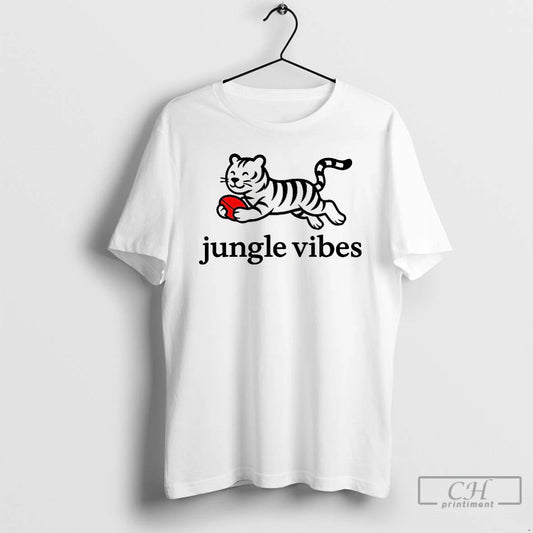 Classic Jungle Vibes Run Wild White Tiger T Shirts