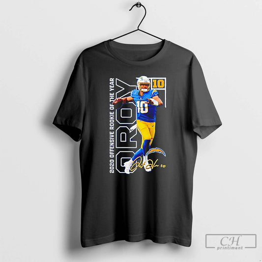 Classic Justin Herbert Los Angeles Chargers 2020 Offensive Rookie Of The Year Signature T Shirts Hoodie, Sweatshirt