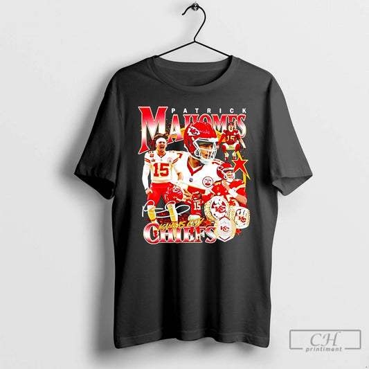 Classic Kansas City Chiefs Patrick Mahomes Graphic Signature T Shirts