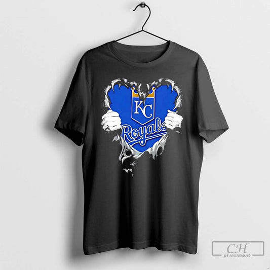Classic Kansas City Royals Rip The Chest Forever In My Heart T-Shirts, Hoodie, Sweatshirt | AU18TeeNovaLab.com
