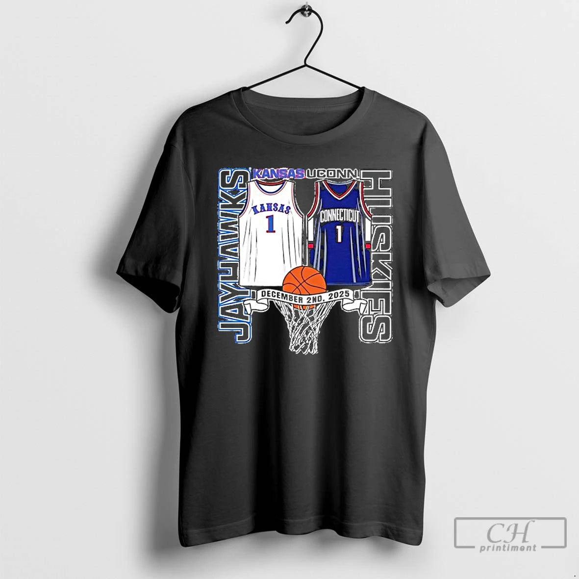 Classic Kansas Jayhawks Basketball Vs Uconn Huskies December 2nd 2025 T-Shirts, Hoodie, Sweatshirt | AU18TeeNovaLab.com