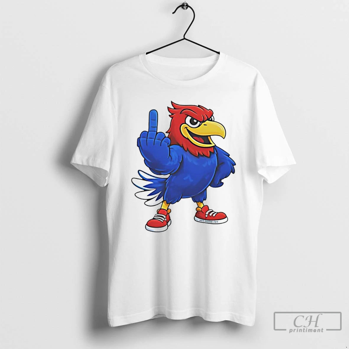 Classic Kansas Jayhawks Middle Finger Mascot T-Shirts, Hoodie, Sweatshirt | AU18TeeNovaLab.com