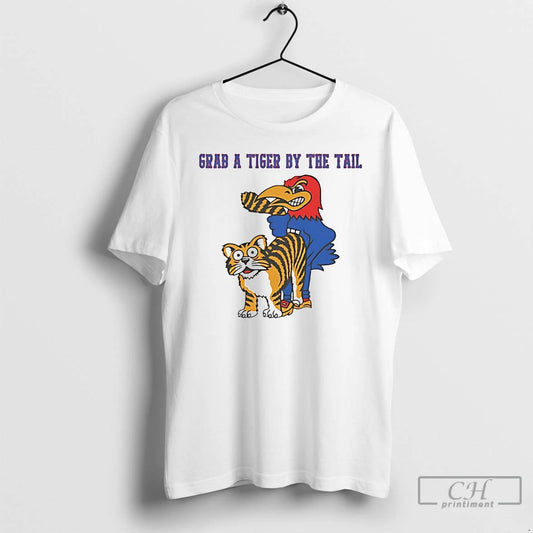 Classic Kansas Jayhawks Grab A Tiger By The Tail T-Shirts, Hoodie, Sweatshirt | AU18TeeNovaLab.com