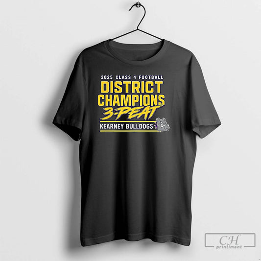 Classic Kearney Bulldogs 2025 Glass 4 Football District Champs 3 Peat T-Shirts, Hoodie, Sweatshirt | AU18TeeNovaLab.com