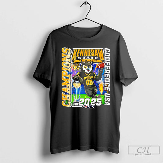 Classic Kennesaw State Owls 2025 Conference Usa Champions Mascot T-Shirts, Hoodie, Sweatshirt | AU18TeeNovaLab.com