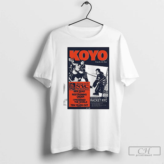 Classic Koyo Tour Racket Nyc In New York November 23 2025 T Shirts