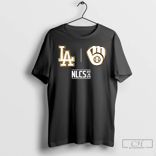 Classic La Dodgers Vs Brewers 2025 Nlcs Game Logo T Shirts