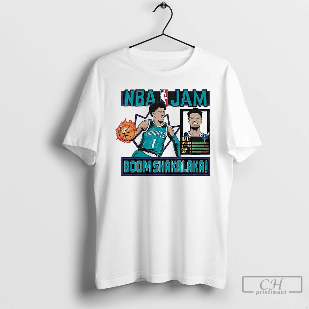 Classic Lamelo Ball Boom Shakalaka Nba Jam Hornets T Shirts