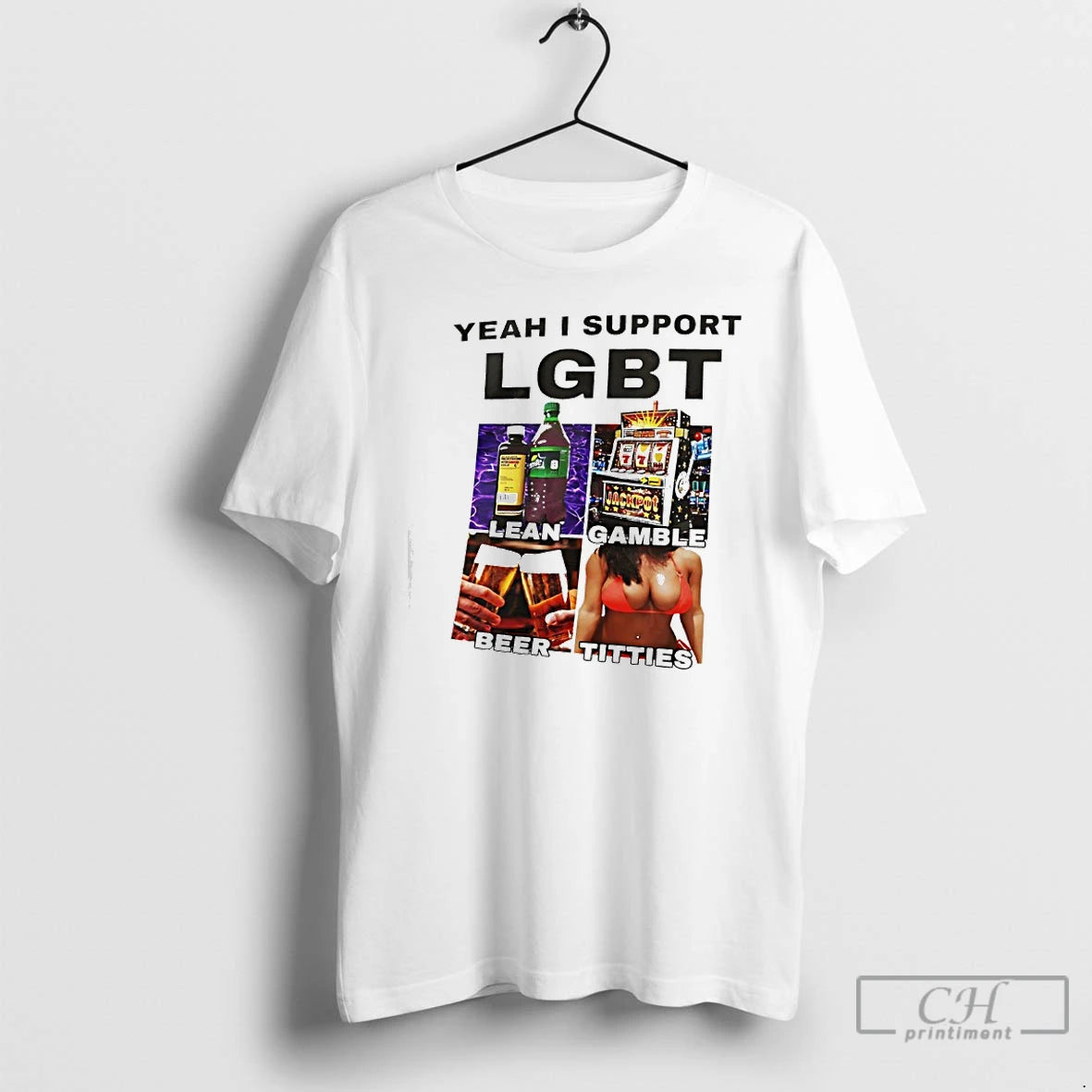 Classic Lean Gamble Beer Titties Yeah I Support Lgbt Graphic T-Shirts, Hoodie, Sweatshirt | AU18TeeNovaLab.com