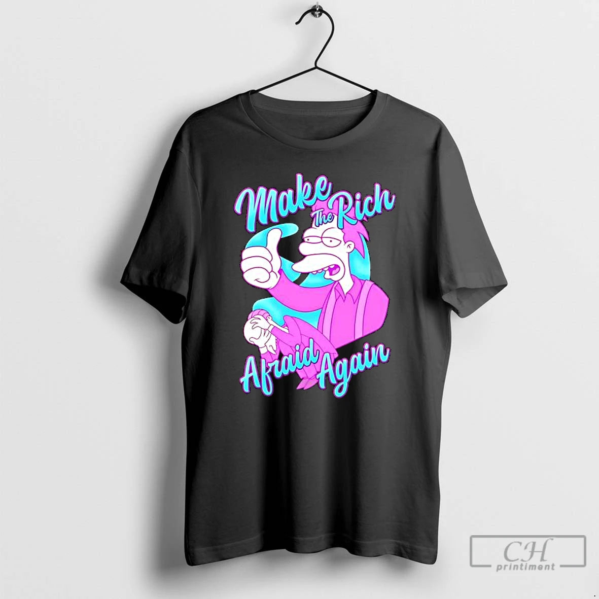 Classic Lenny Leonard The Simpsons Make The Rich Afraid Again T-Shirts, Hoodie, Sweatshirt | AU18TeeNovaLab.com