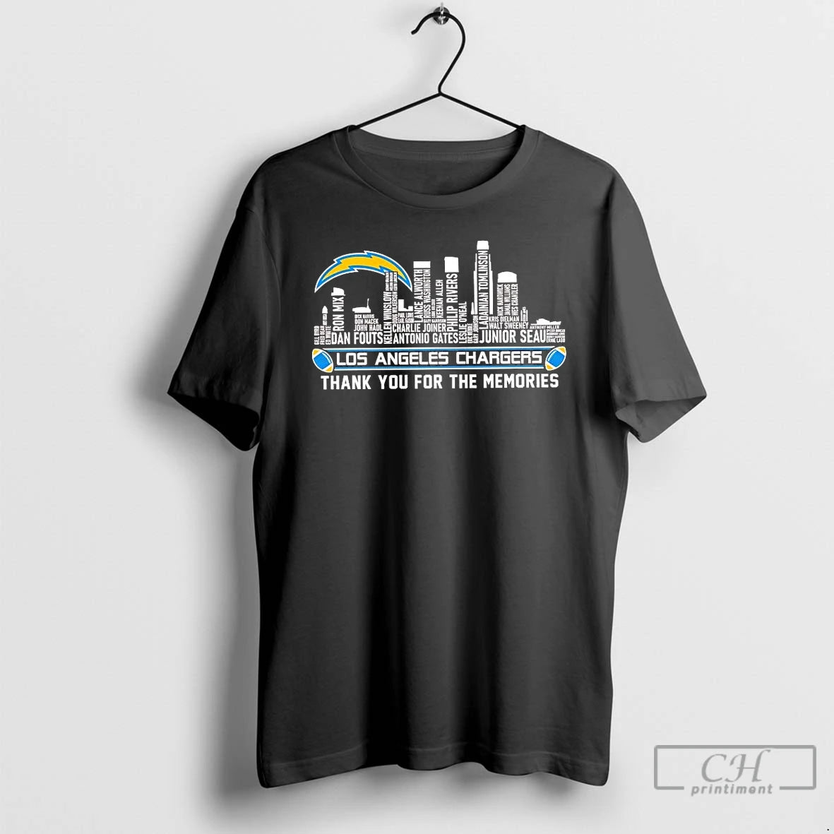 Classic Los Angeles Chargers Thank You For The Memories T-Shirts, Hoodie, Sweatshirt | AU18TeeNovaLab.com
