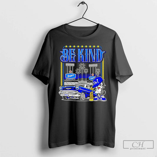 Classic Los Angeles Dodgers Be Kind Car Graphic T-Shirts, Hoodie, Sweatshirt | AU18TeeNovaLab.com