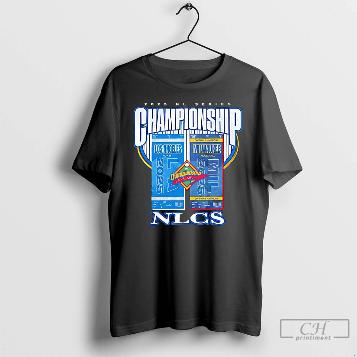 Classic Los Angeles Dodgers Vs Milwaukee Brewers 2025 Nlcs Series Championship Tickets T Shirts