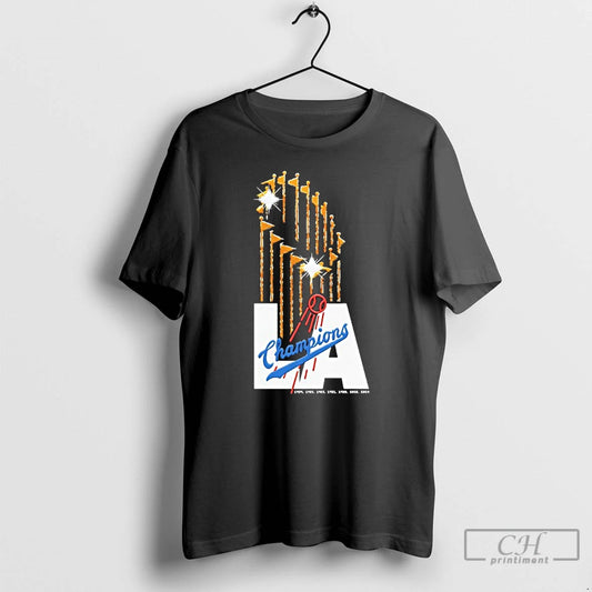Classic Los Angeles Dodgers Won The 7x World Series Champions T Shirts