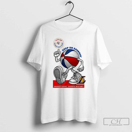 Classic Los Angeles Lakers X Harlem Globetrotters Keep On Spinning 2026 T-Shirts, Hoodie, Sweatshirt | AU18TeeNovaLab.com