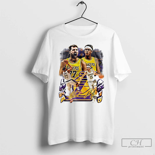 Classic Luka Doncic And Austin Reaves Los Angeles Lakers Nba Player Signatures T Shirts Sweater Hoodie, Sweatshirt
