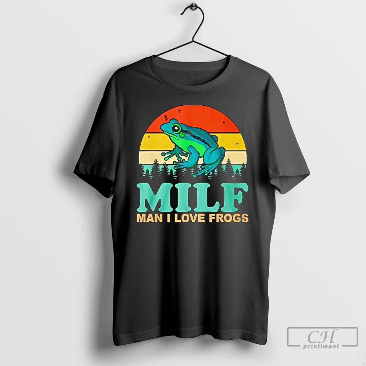 Classic Milf Man I Love Frogs Vintage T Shirts