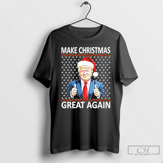 Classic Make Christmas Great Again Funny Trump T-Shirts, Hoodie, Sweatshirt | AU18TeeNovaLab.com