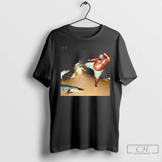 Classic Man Kick Alligator In Swamp Crocodile T-Shirts, Hoodie, Sweatshirt | AU18TeeNovaLab.com
