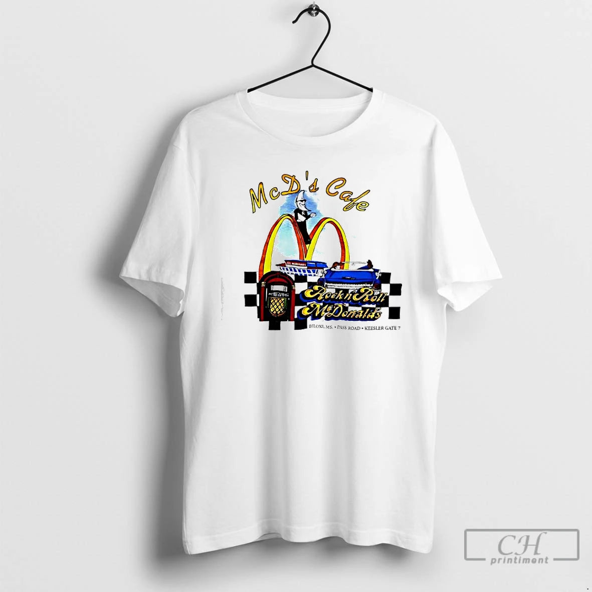 Classic Mcdonalds Cafe Rock N Roll Vintage T-Shirts, Hoodie, Sweatshirt | AU18TeeNovaLab.com