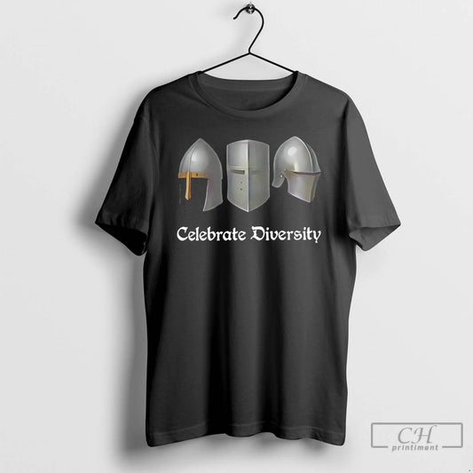 Classic Medieval Helmets Celebrate Diversity T-Shirts, Hoodie, Sweatshirt | AU18TeeNovaLab.com