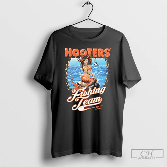 Classic Mermaid Hooters Fishing Team Catch Me If You Can T-Shirts, Hoodie, Sweatshirt | AU18TeeNovaLab.com