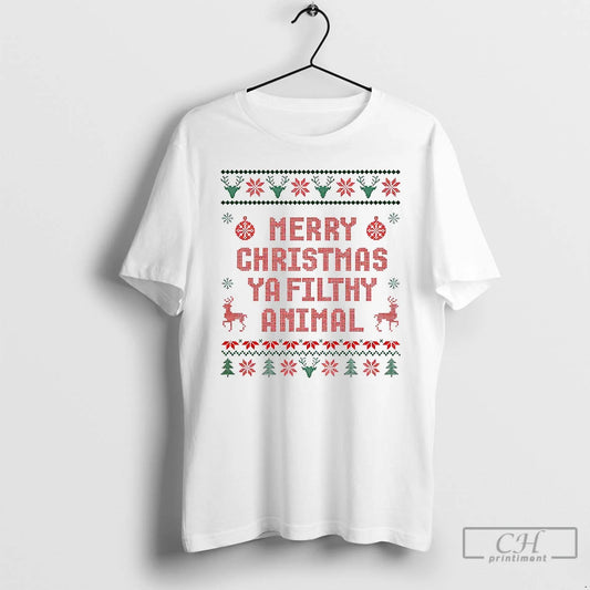 Classic Merry Christmas Ya Filthy Animal Ugly Christmas 2025