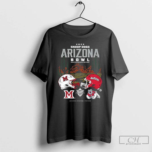 Classic Miami Redhawks Vs Fresno State Bulldogs 2025 Arizona Bowl Head To Head T Shirts Hoodie, Sweatshirt