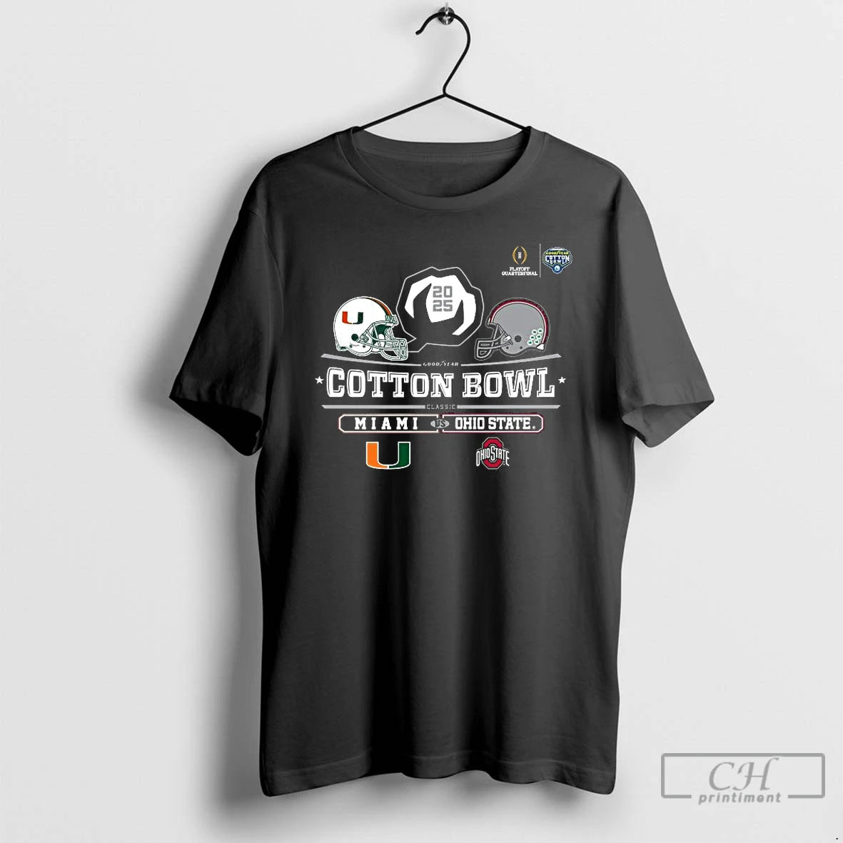 Classic Miami Vs Ohio State 2025 Cotton Bowl Helmet Logo December 31 T Shirts Sweater Hoodie, Sweatshirt | AU18TeeNovaLab.com
