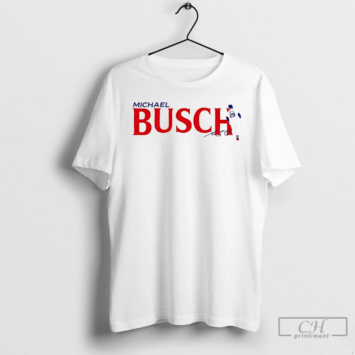 Classic Michael Busch 29 Chicago Cubs Baseball T Shirts