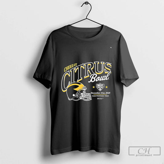 Classic Michigan Wolverines 2025 Cheez It Citrus Bowl Helmet Chriast T-Shirts, Hoodie, Sweatshirt | AU18TeeNovaLab.com
