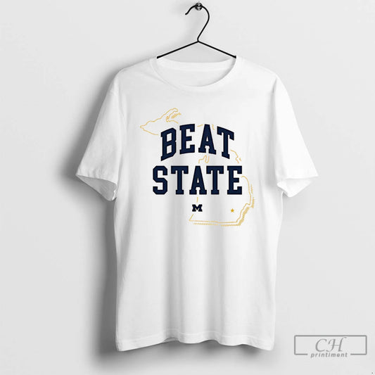 Classic Michigan Wolverines Paul Bunyan Rivalry Beat State Map T Shirts