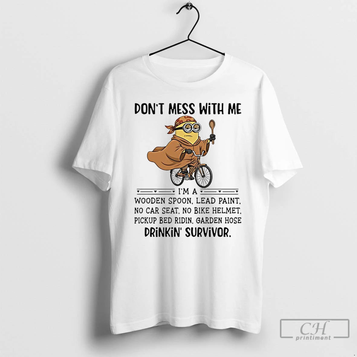 Classic Minion Dont Mess With Me Im A Wooden Spoon Lead Paint No Car Seat T-Shirts, Hoodie, Sweatshirt | AU18TeeNovaLab.com