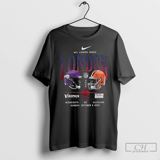 Classic Minnesota Vikings Vs Cleveland Browns International Games London 2025 Long Sleve T Shirts