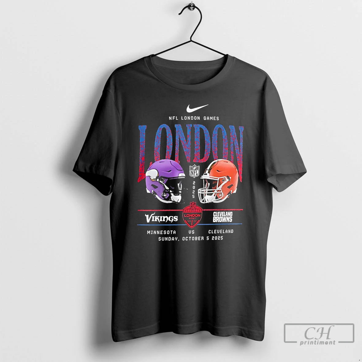 Classic Minnesota Vikings Vs Cleveland Browns 2025 International Games London T Shirts