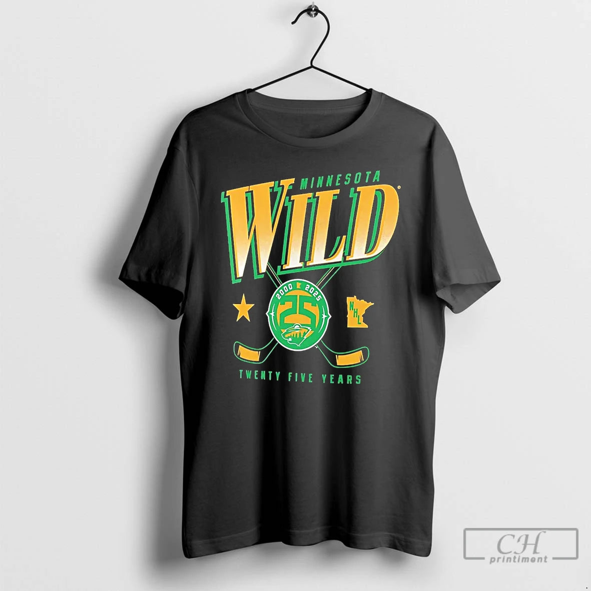 Classic Minnesota Wild 2025 Twenty Five Years T Shirts