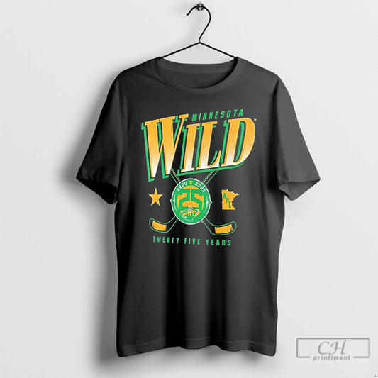 Classic Minnesota Wild 2025 Twenty Five Years T Shirts
