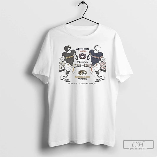 Classic Missouri Vs Auburn 2025 Gameday Matchup Helmet T Shirts