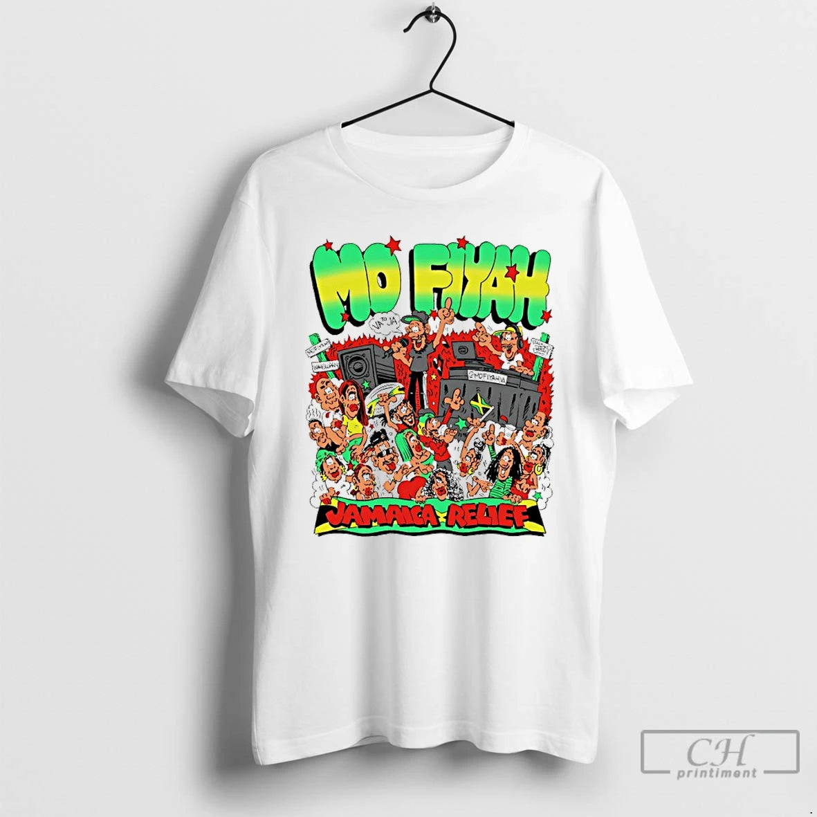 Classic Mo Fiyah Support Jamaica Relief Caricature T-Shirts, Hoodie, Sweatshirt | AU18TeeNovaLab.com