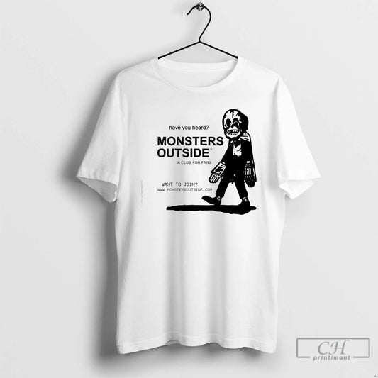 Classic Monsters Outside A Club For Fans Want To Join T-Shirts, Hoodie, Sweatshirt | AU18TeeNovaLab.com