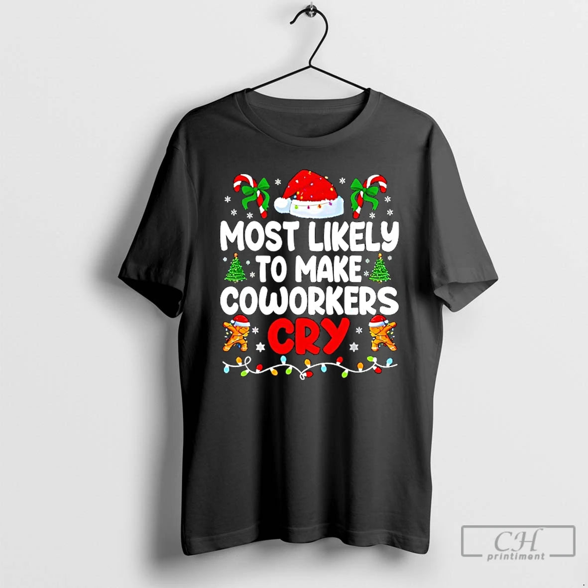 Classic Most Likely To Make Coworker Cry Matching Office Xmas T-Shirts, Hoodie, Sweatshirt | AU18TeeNovaLab.com