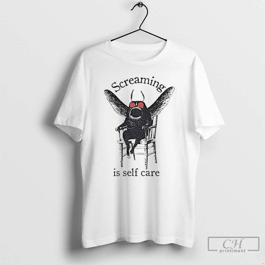 Classic Mothman Shenanigan Screaming Is Self Care T-Shirts, Hoodie, Sweatshirt | AU18TeeNovaLab.com