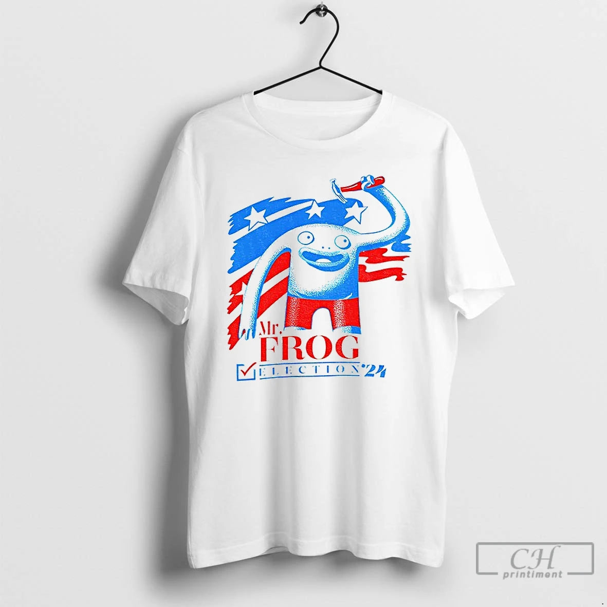 Classic Mr Frog Election 24 Patriotic Red Blue Frog Graphic T-Shirts, Hoodie, Sweatshirt | AU18TeeNovaLab.com